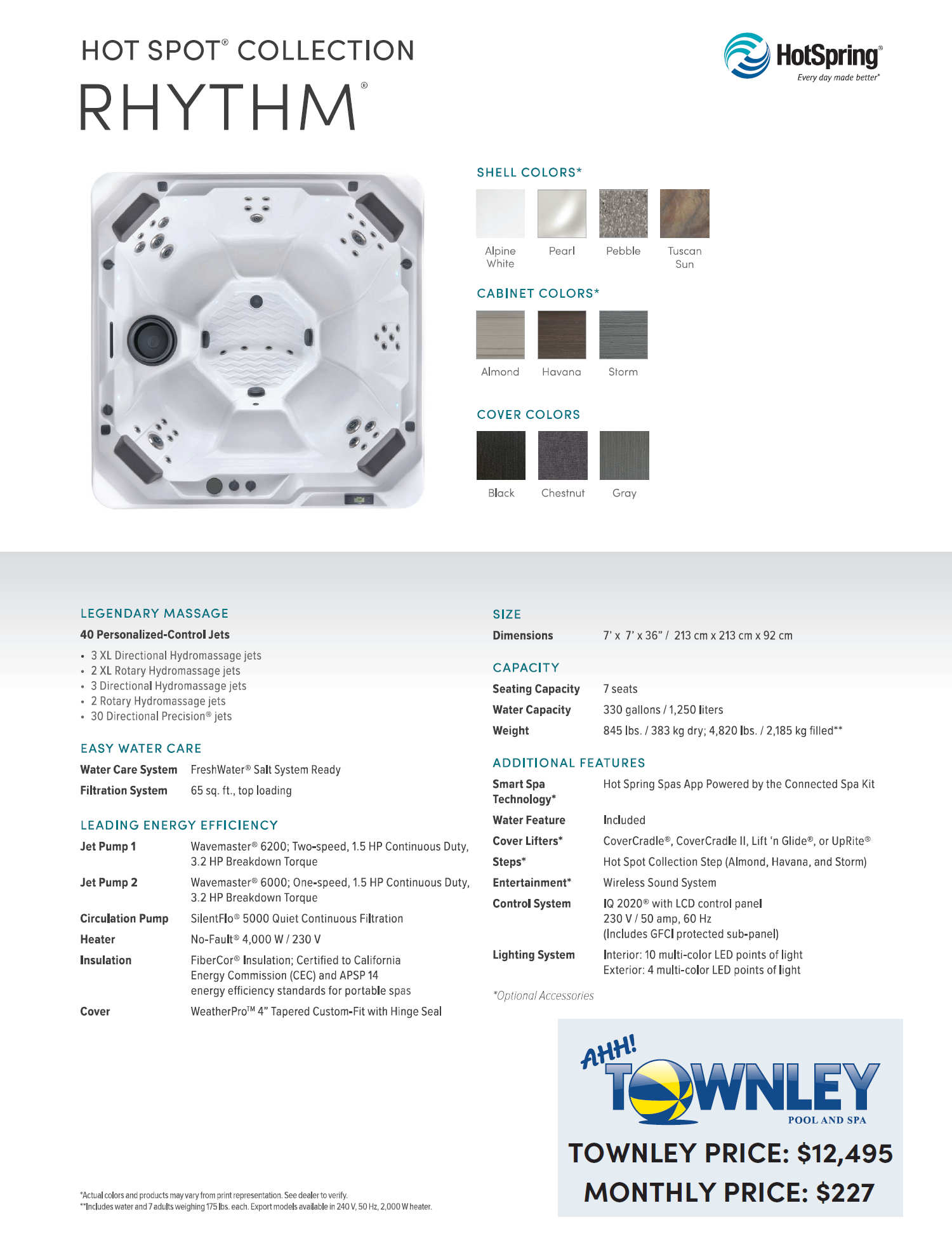 Rhythm Instant Quote | Townley Pool and Spa